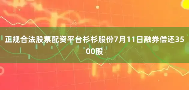 正规合法股票配资平台杉杉股份7月11日融券偿还3500股