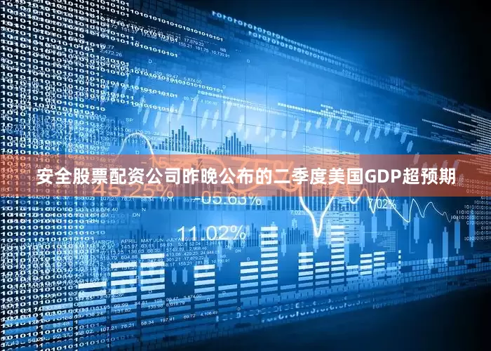 安全股票配资公司昨晚公布的二季度美国GDP超预期